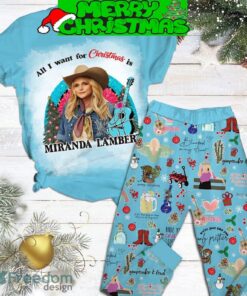 All I Want For Christmas Is Miranda Lambert Pajamas Set Christmas For Family - All I Want For Christmas Is Miranda Lambert Pajamas Set-1