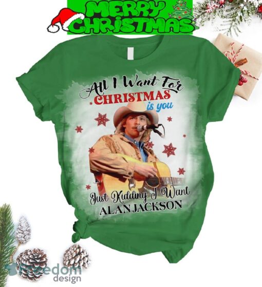 All I Want For Christmas Is You Just Kidding I Want Alan Jackson Fleece Pajamas Set For Christmas - All I Want For Christmas Is You Just Kidding I Want Alan Jackson Fleece Pajamas Set-3