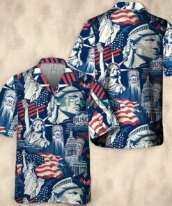 American Liberties Holding Busch Light Tropical Aloha Hawaiian Shirt