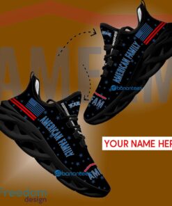 Amfam Running Sneaker Runners Custom Name Gift Max Soul Shoes USA Flag Star New For Fans