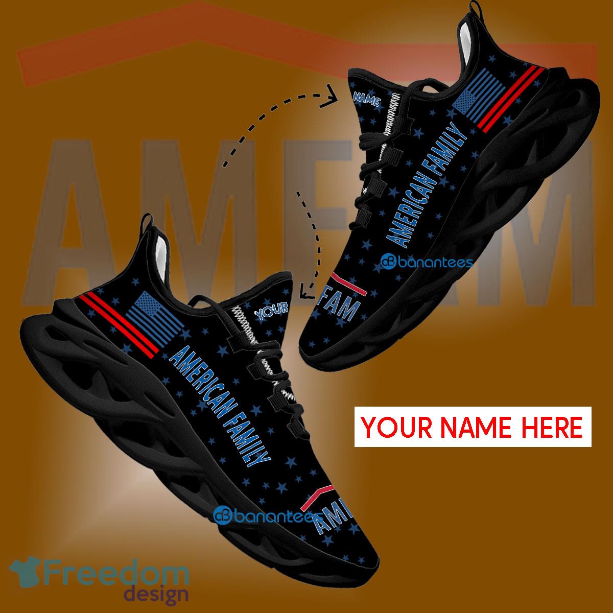 Amfam Running Sneaker Runners Custom Name Gift Max Soul Shoes USA Flag Star New For Fans image Amfam Running Sneaker Runners Custom Name Gift Max Soul Shoes USA Flag Star New For Fans - Amfam Running Shoes New Trending Personalized Photo 1