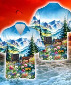Amish Horse And Buggy In Shipshewana, Indiana Hawaiian Shirt