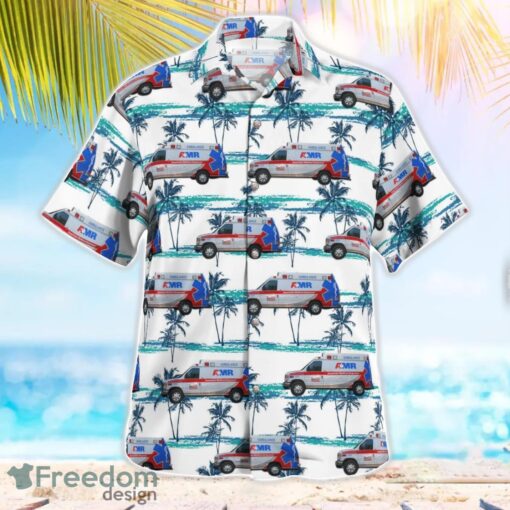 AMR Ambulance Ford E-Series Summer Hawaiian Shirt Product Photo 3