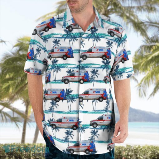 AMR Ambulance Ford E-Series Summer Hawaiian Shirt Product Photo 4