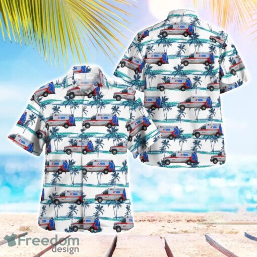 AMR Ambulance Ford E-Series Summer Hawaiian Shirt Product Photo 1