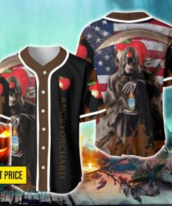 Angry Orchard Usa Flag Flame Death Hodling Halloween Baseball Jersey Shirt For Fans