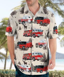 Antioch, Lake County, Illinois, Antioch Fire Department Aloha Hawaiian Shirt Product Photo 4