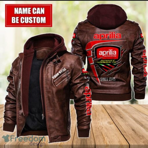 Aprilia 2D Leather Jacket For Men Custom Name Special Gift Ideas Product Photo 2