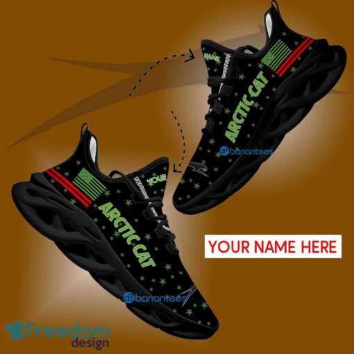 Arctic Cat Car Racing Chunky Sneaker Comfort Custom Name Gift Max Soul Shoes USA Flag Star New For Fans - Arctic Cat Car Racing Running Shoes New Trending Personalized Photo 1