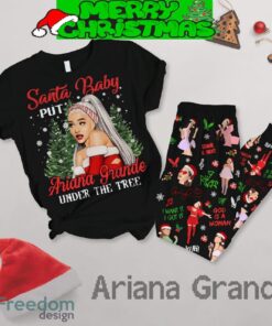 Ariana Grande Under The Tree Santa Baby Christmas Fleece Pajamas Set Men Women For Fans