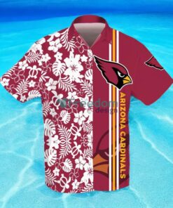 Arizona Cardinals 3D Flower Hibiscus Hawaiian Shirt