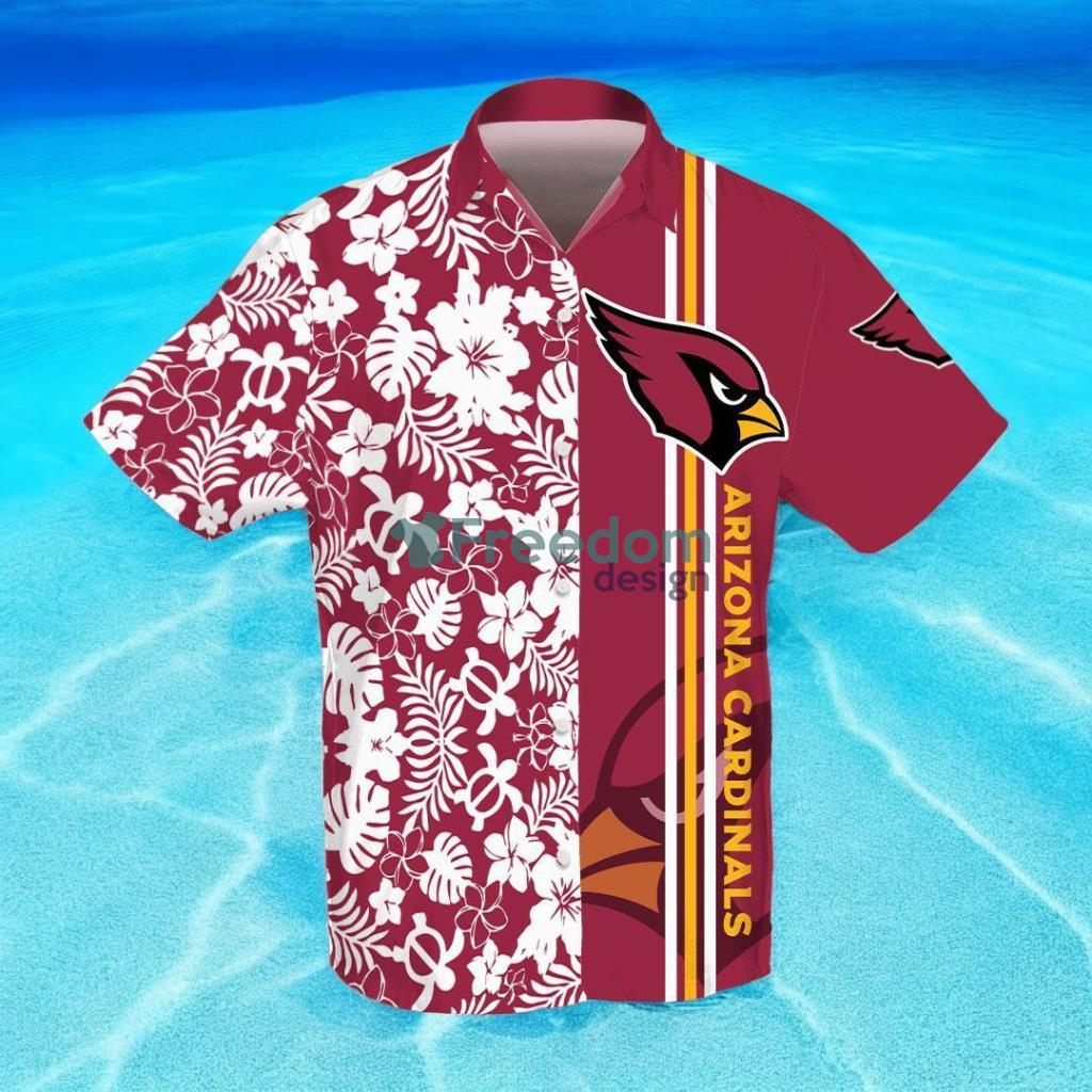 Arizona Cardinals 3D Flower Hibiscus Hawaiian Shirt image Arizona Cardinals 3D Flower Hibiscus Hawaiian Shirt Product Photo 1