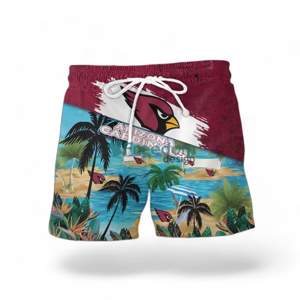 Arizona Cardinals Logo Combo Hawaiian Shirt And Short Trending Summer For Fans image Arizona Cardinals Logo Combo Hawaiian Shirt And Short Trending Summer For Fans Product Photo 2