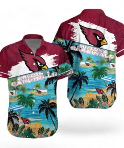 Arizona Cardinals Logo Combo Hawaiian Shirt And Short Trending Summer For Fans Arizona Cardinals Logo Combo Hawaiian Shirt And Short Trending Summer For Fans
