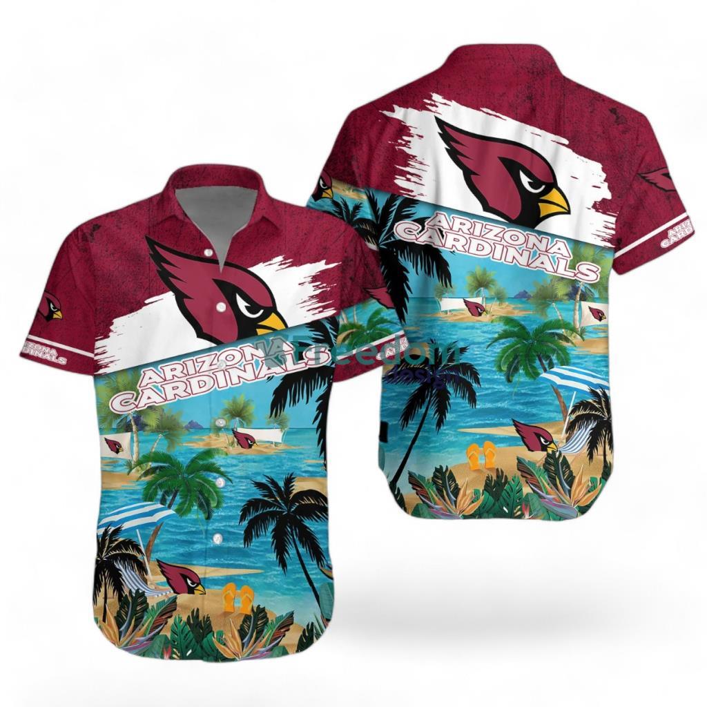 Arizona Cardinals Logo Combo Hawaiian Shirt And Short Trending Summer For Fans image Arizona Cardinals Logo Combo Hawaiian Shirt And Short Trending Summer For Fans Product Photo 1