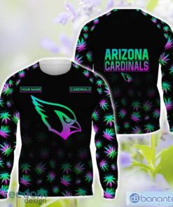 Arizona Cardinals Personalized Name Weed pattern All Over Printed 3D T-Shirt Hoodie Sweatshirt