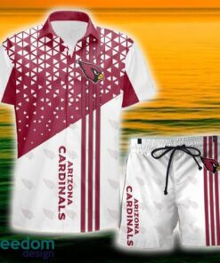 Arizona Cardinals Triangle Abstract Pattern Hawaii Shirt and Shorts Summer For Beach Fans