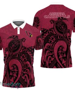 Arizona Cardinals Turtle Polynesian Pattern Polo Shirt
