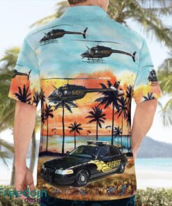 Arizona Maricopa County Sheriffs Department Bell OH-58C Kiowa (206A-1) & Patrol Car 3D Summer Aloha Hawaiian Shirt Product Photo 2