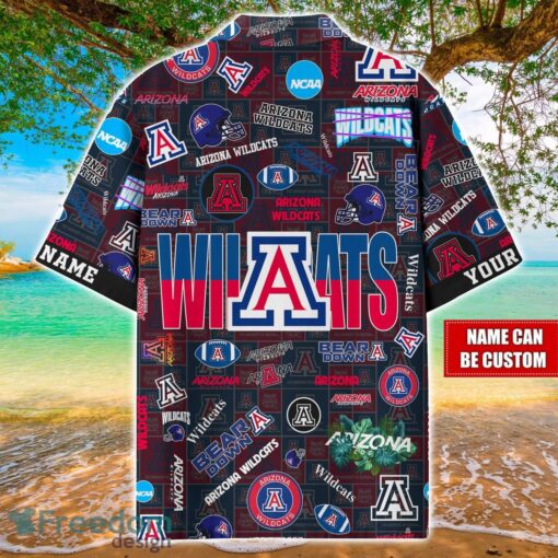 Arizona Wildcats Logo Hawaiian Shirt For Fans Trending Beach Shirt Custom Name Product Photo 2