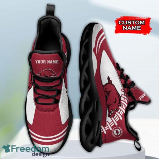 Arkansas Razorbacks NCAA Max Soul Shoes Big Logo And Custom Name Sneakers For Men Women Product Photo 3