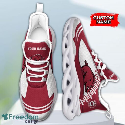 Arkansas Razorbacks NCAA Max Soul Shoes Big Logo And Custom Name Sneakers For Men Women Product Photo 4