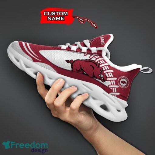 Arkansas Razorbacks NCAA Max Soul Shoes Big Logo And Custom Name Sneakers For Men Women Product Photo 5