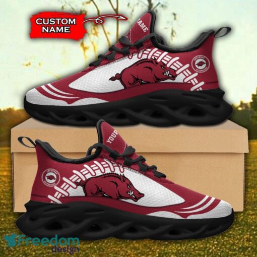 Arkansas Razorbacks NCAA Max Soul Shoes Big Logo And Custom Name Sneakers For Men Women Product Photo 1