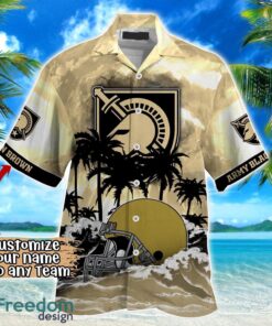 Army Black Knights NCAA Hawaiian Shirt Coconut Tree Waves Beach Hawaii Shirt Custom Name For Fans Product Photo 2