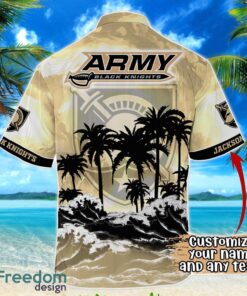 Army Black Knights NCAA Hawaiian Shirt Coconut Tree Waves Beach Hawaii Shirt Custom Name For Fans Product Photo 3