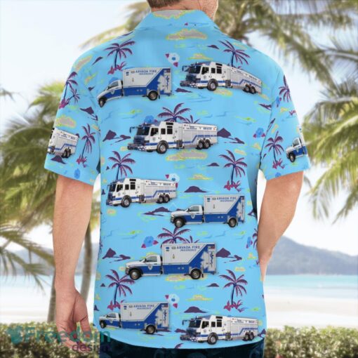 Arvada Fire Protection District Beach Hawaiian Shirt Gift For Summer Holiday Blue Shirt Product Photo 2