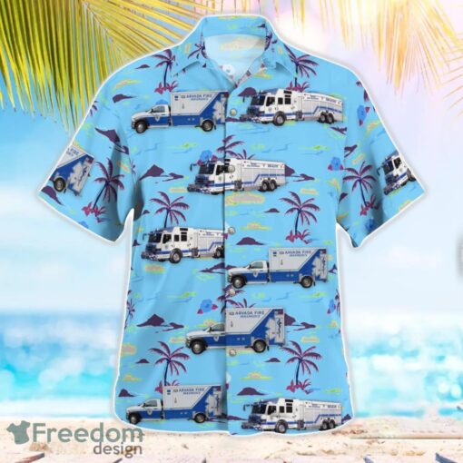 Arvada Fire Protection District Beach Hawaiian Shirt Gift For Summer Holiday Blue Shirt Product Photo 3