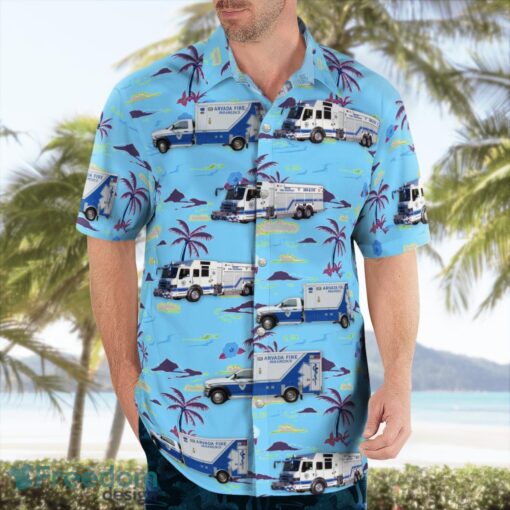 Arvada Fire Protection District Beach Hawaiian Shirt Gift For Summer Holiday Blue Shirt Product Photo 4