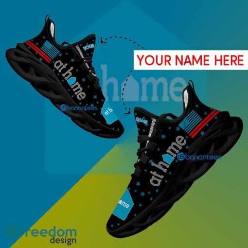 At Home Sport Sneaker Trendy Custom Name Gift Max Soul Shoes USA Flag Star New For Fans - At Home Running Shoes New Trending Personalized Photo 1