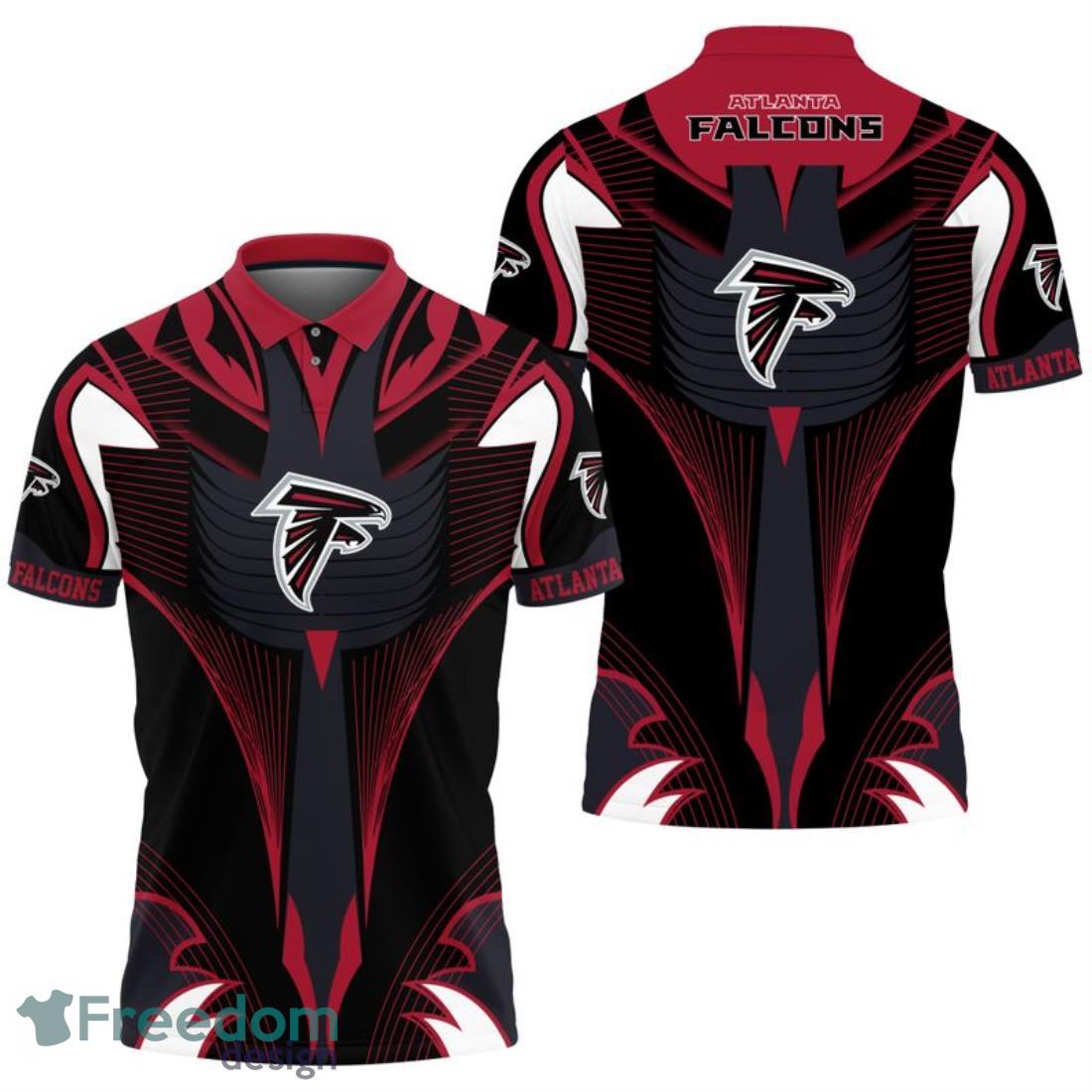 Atlanta Falcons Abstract Pattern Polo Shirt image Atlanta Falcons Abstract Pattern Polo Shirt Product Photo 1