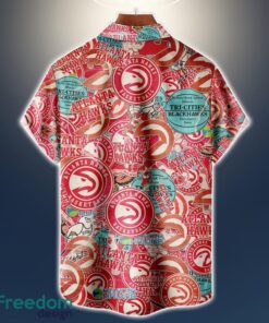 Atlanta Hawks Logo All Printed 3D Hawaiian Shirt For Fans NBA Hawaiian Shirt Product Photo 2