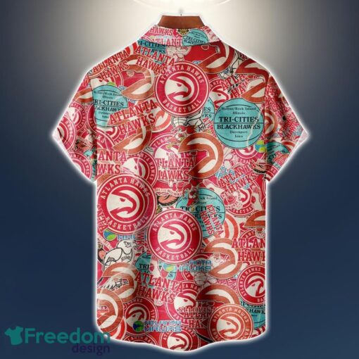 Atlanta Hawks Logo All Printed 3D Hawaiian Shirt For Fans NBA Hawaiian Shirt Product Photo 2