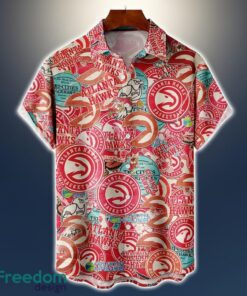 Atlanta Hawks Logo All Printed 3D Hawaiian Shirt For Fans NBA Hawaiian Shirt