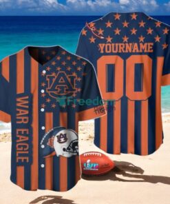 Auburn Tigers Custom Name And Number Slogan Baseball Jersey Shirt