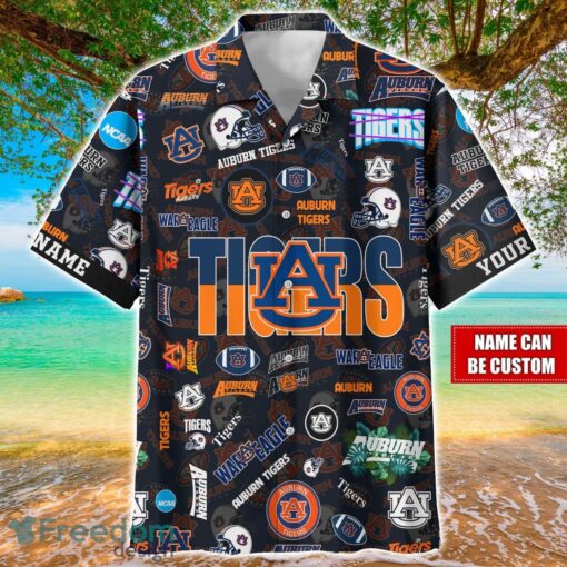 Auburn Tigers Logo Hawaiian Shirt For Fans Trending Beach Shirt Custom Name Product Photo 1