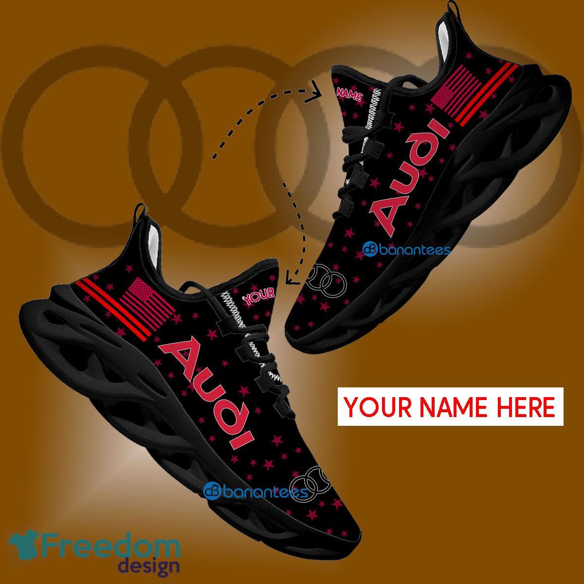 Audi Car Racing Running Sneaker Style Custom Name Gift Max Soul Shoes USA Flag Star New For Fans - Audi Car Racing Running Shoes New Trending Personalized Photo 1