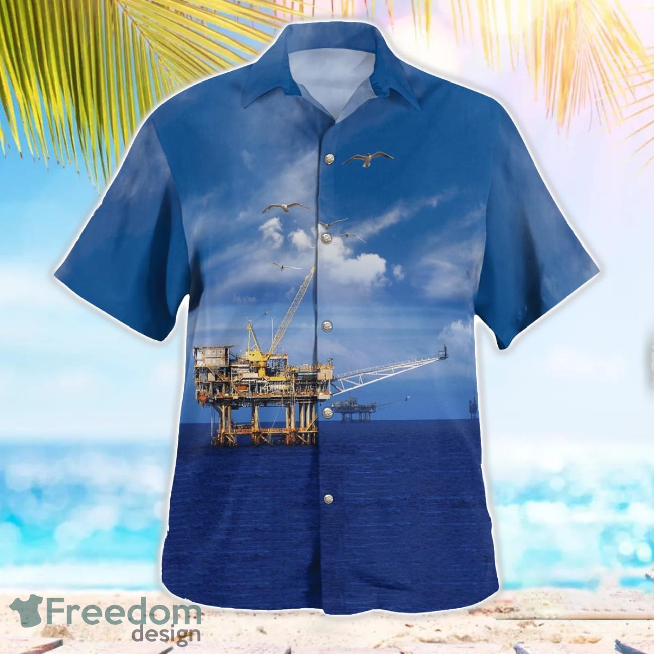 Australia Offshore Drilling Rig Aloha Hawaiian Shirt image Australia Offshore Drilling Rig Aloha Hawaiian Shirt Product Photo 3