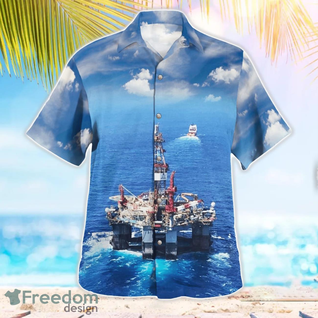 Australia Offshore Drilling Rig Aloha Hawaiian Shirt Beach Shirt image Australia Offshore Drilling Rig Aloha Hawaiian Shirt Beach Shirt Product Photo 3