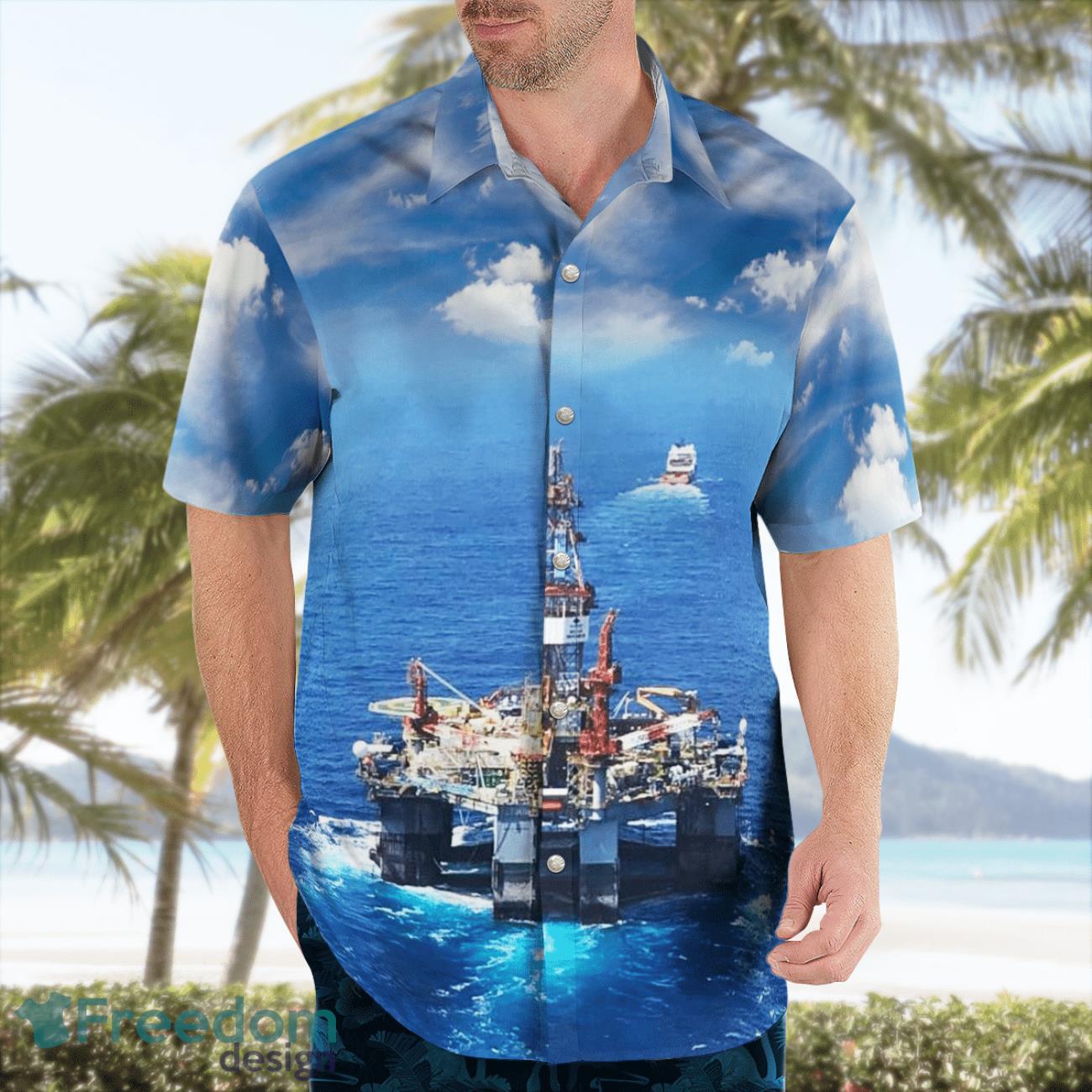 Australia Offshore Drilling Rig Aloha Hawaiian Shirt Beach Shirt Australia Offshore Drilling Rig Aloha Hawaiian Shirt Beach Shirt Product Photo 4