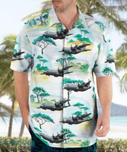 Austrian Air Force Lockheed C-130K Hercules Aloha Hawaiian Shirt Product Photo 3