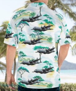 Austrian Air Force Lockheed C-130K Hercules Aloha Hawaiian Shirt Product Photo 4