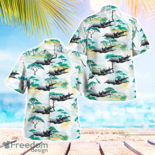 Austrian Air Force Lockheed C-130K Hercules Aloha Hawaiian Shirt Product Photo 1