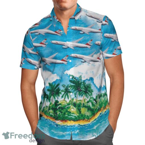 Austrian Airlines Boeing 777-2Z9ER Hawaiian Shirt Gift For Summer Vacation Product Photo 2