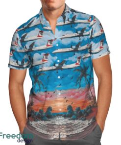 Austrian Airlines Bombardier DHC-8-402 Q400 Hawaiian Shirt Gift For Summer Vacation Product Photo 2