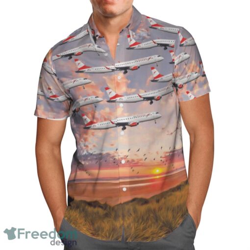 Austrian Airlines Embraer 195LR (ERJ-190-200LR) Hawaiian Shirt Gift For Summer Vacation Product Photo 2